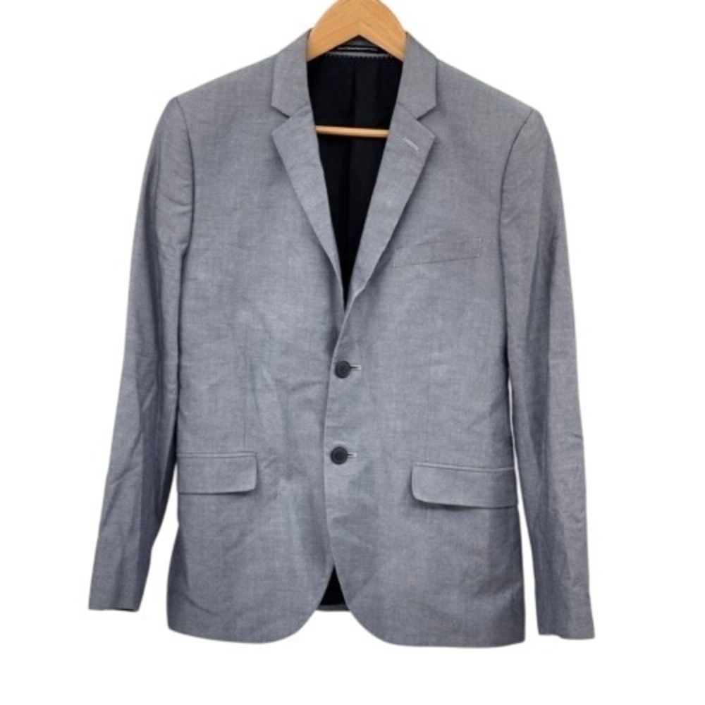 H&M Blazer Suit Jacket Sport‎ Coat Slim Fit Men Size 48 Blue